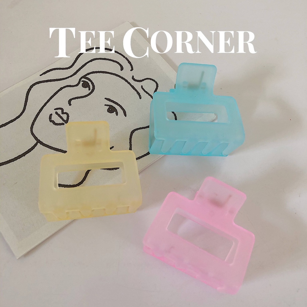 Kẹp Tóc Vuông Mini Màu Trong Hàn Quốc Dễ Thương