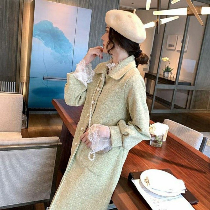 Áo dạ dáng dài xinh xinh