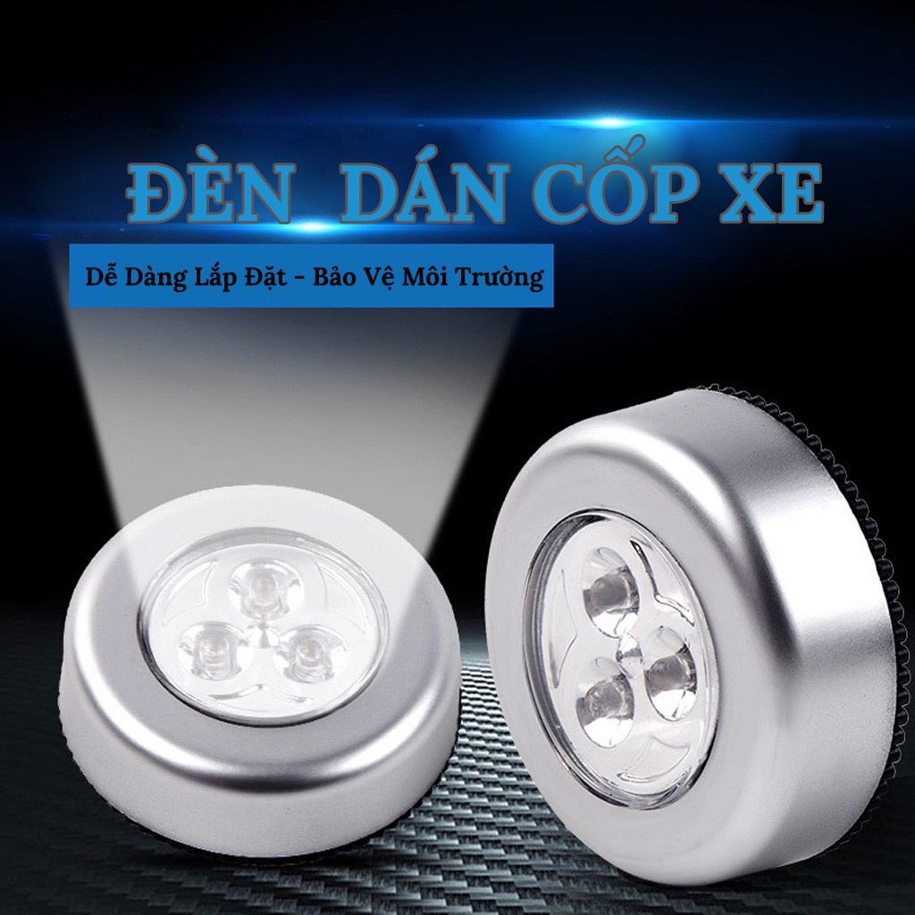 Đèn LED dán cốp xe, dán tường, dán phòng ở, dán tủ Quần Áo 3 Bóng siêu sáng