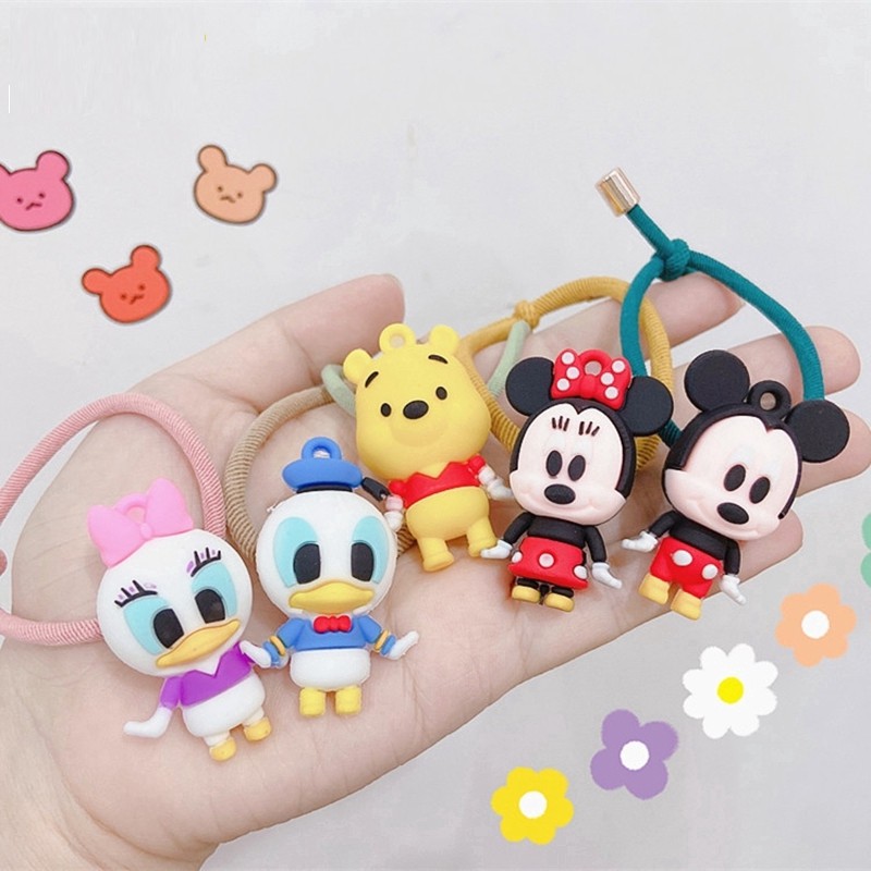 Cột tóc Mickey - Minnie - Donald - Daisy hoạt hình dễ thương cho bé gái