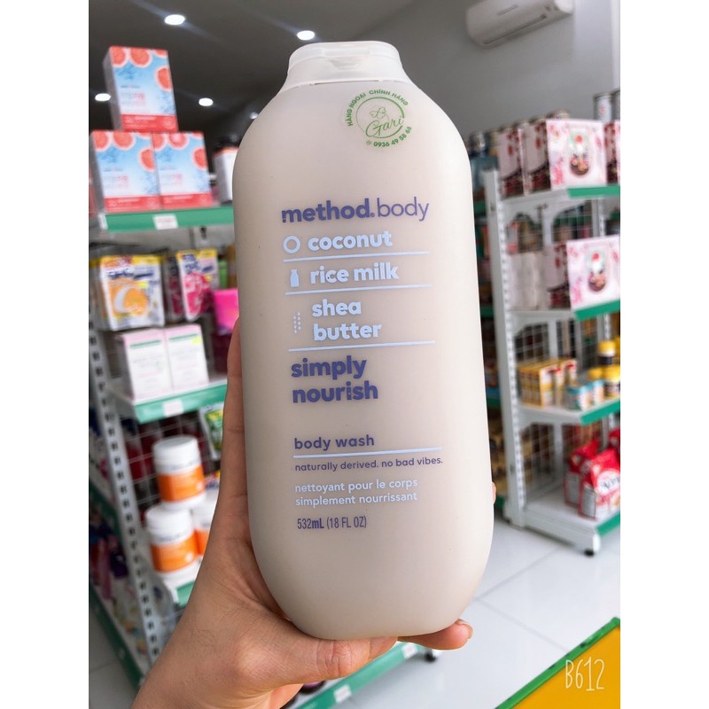 Sữa tắm Method body Úc 532ml