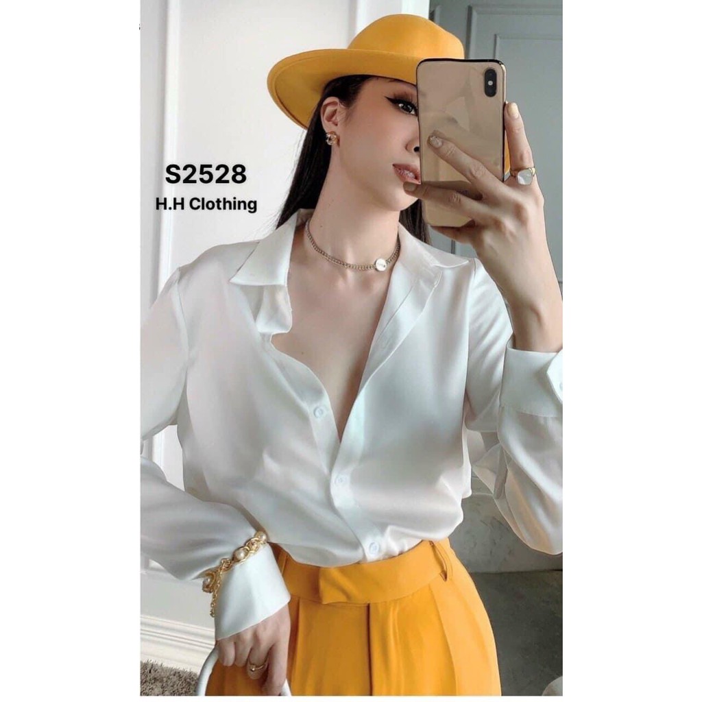 Aó sơ mi lụa dài tay, áo sơ mi công sở cao cấp | BigBuy360 - bigbuy360.vn