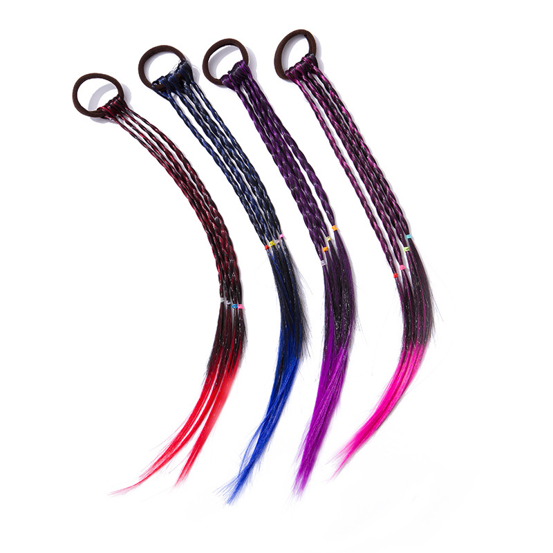 Women New Headband Girls Twist Braid Rope Simple Rubber Hair Band Hair Accessories Kids Wig YKT