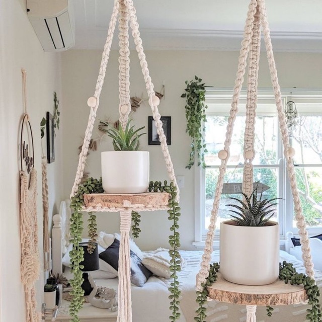 Dây treo cây kèm ván gỗ tự nhiên