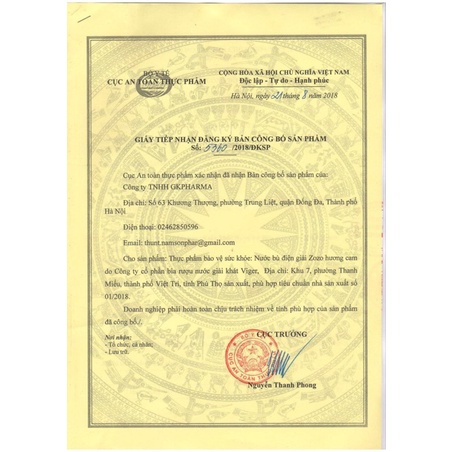 Nước bù điện giải ZOZO