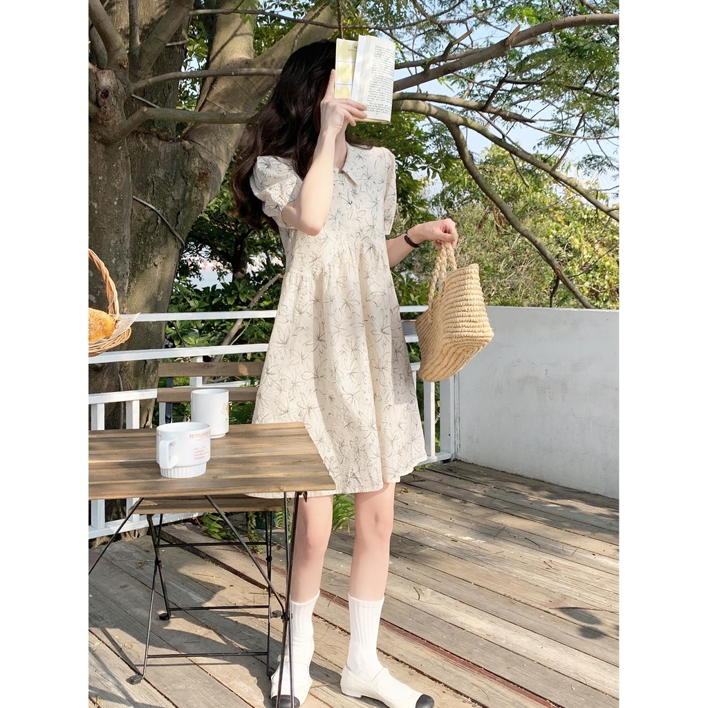 đầm midi đầm hoa nhí vintage váy tiểu thư sang chảnh đầm bigsize nữ váy nữ xinh váy đi chơi đầm đi tiệc đầm nữ