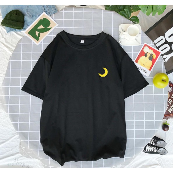 [QUÀ TẶNG MẶT NẠ NÉN NHẬT BẢN NHÁ] Áo thun unisex nữ form rộng tay lỡ in hình thời tiết trăng sao mặt trời | BigBuy360 - bigbuy360.vn