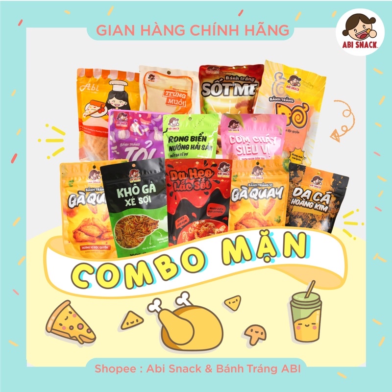 COMBO MẶN ABI SNACK - TẤT CẢ CÁC LOẠI BÁNH MẶN ABI