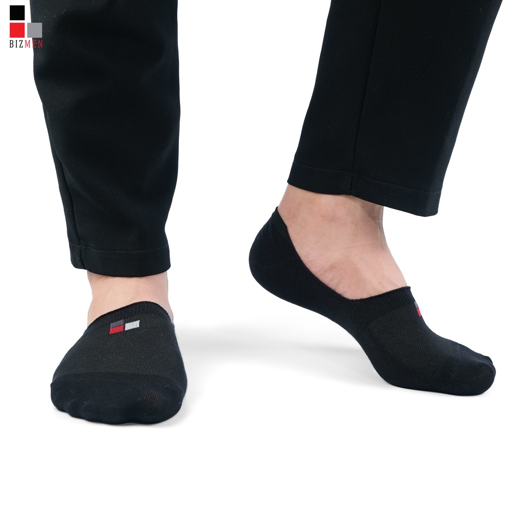[Mã BMLT35] Tất nam cotton giày lười cổ thuyền có silicol chống trượt kháng khuẩn khử mùi Bizmen - CO.08