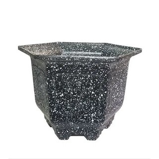 Combo 10 chậu nhựa giả đá lục giác 20x12 trồng cây