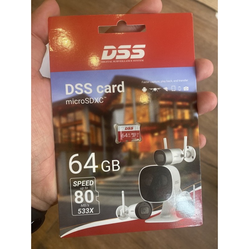 Thẻ nhớ 64GB class10 DSS 80MB/s 533x dành cho Điện Thoại, Camera...Phân Phối Chính Hãng