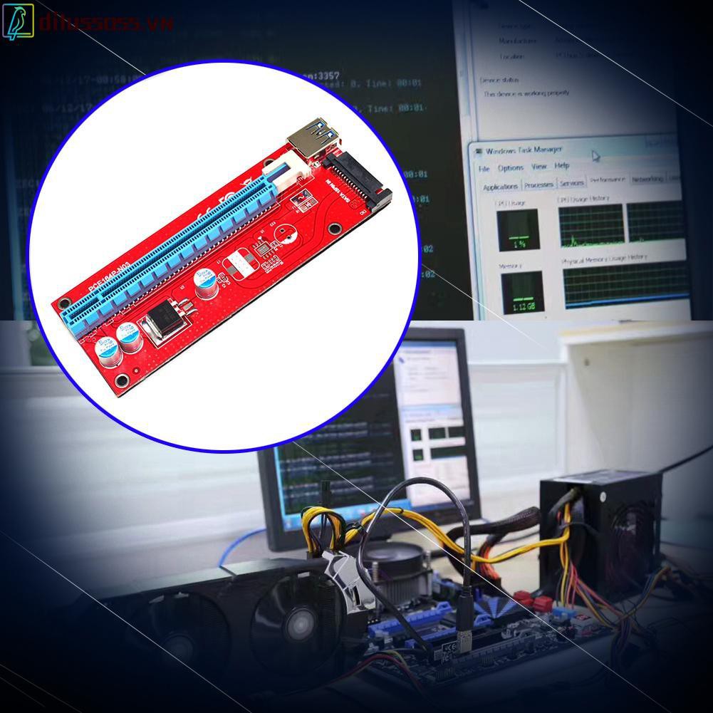 Card Mở Rộng Usb 3.0 164p Pci-E Express 1x Sang 16x 6pin Sata Mini | BigBuy360 - bigbuy360.vn