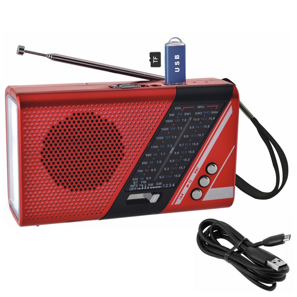 Đài Radio FP-9001BT ⚡FREE SHIP⚡ Hỗ Trợ Kết Nối Blutooth , Có Cổng Cắm USB , Thẻ Nhớ, Tích Hợp Đèn Pin Siêu Sáng