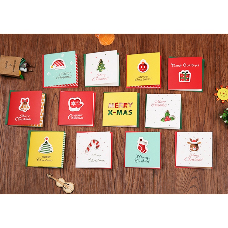 Thiệp Giáng Sinh 3 Lớp Xmas Card dành cho dịp Noel S811 Làm từ Giấy dày cao cấp Đa dạng mẫu mã Size 8.5x8.5cm