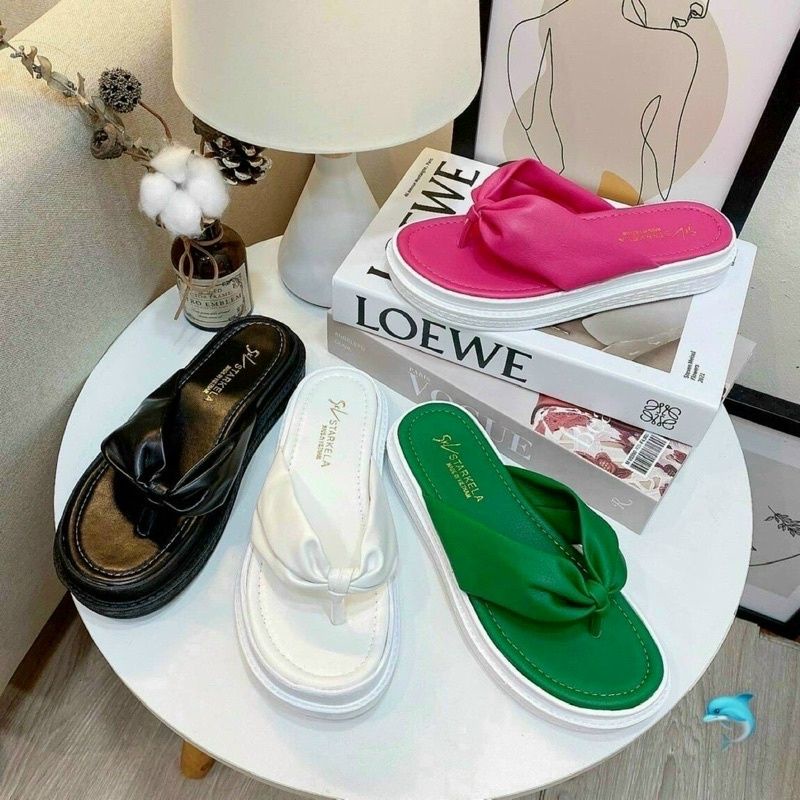 dép lê nữ đế 3cm trẻ trung cá tính dép tông bánh mỳ