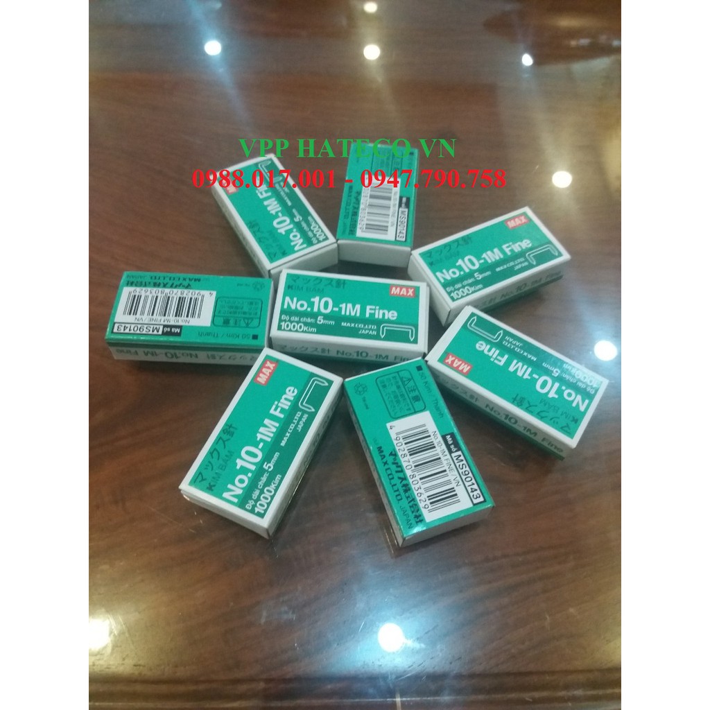 20 hộp Đạn ghim số 10 MAX Nhật - ghim bấm  - kim bấm - Chân ghim -
