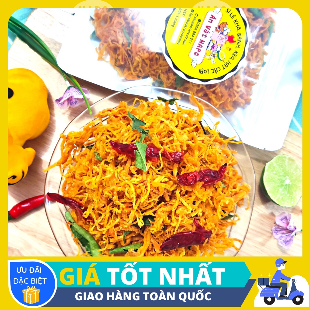 Khô gà lá chanh, khô gà cay ăn vặt NAPO hủ 300gr | BigBuy360 - bigbuy360.vn