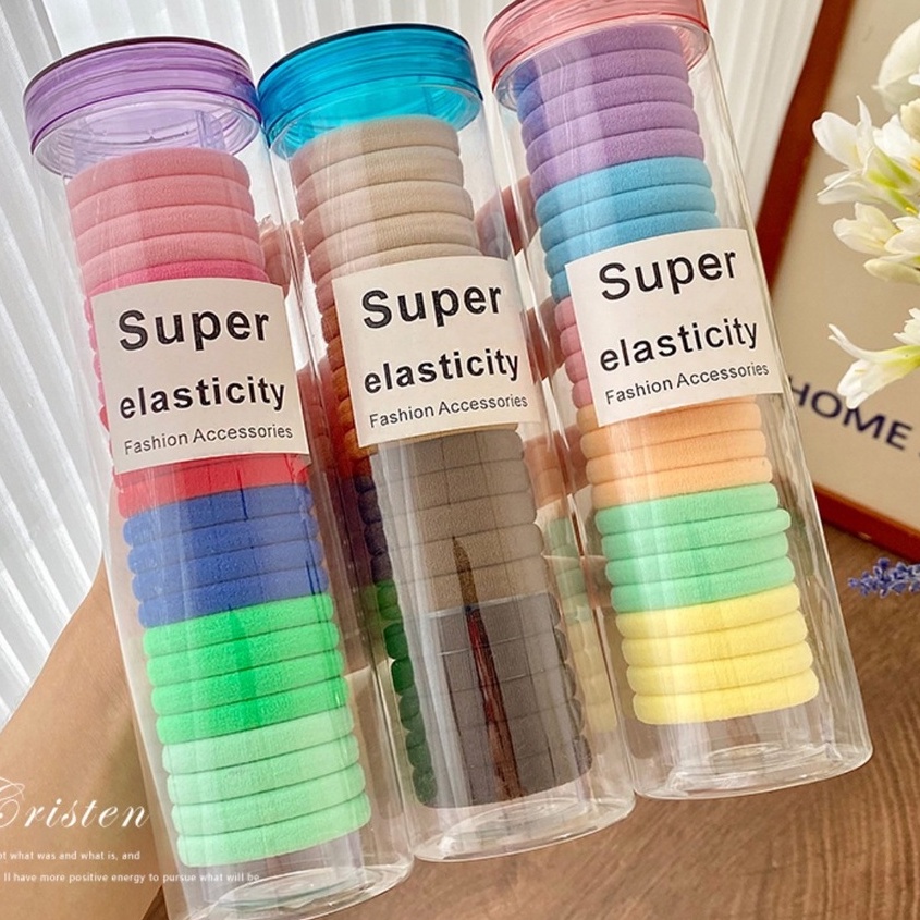 Dây Buộc Tóc Màu Kẹo Ngọt Không Làm Tổn Thương Tóc Thời Trang Mùa Hè 2023
