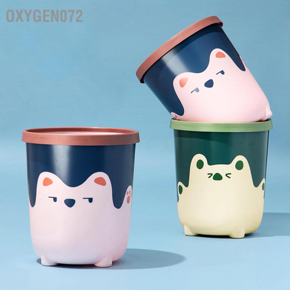 Oxygen072 Oxygen072 Thùng rác Hình chú gấu dễ thương Dung tích lớn cho Phòng tắm ngủ bếp khách