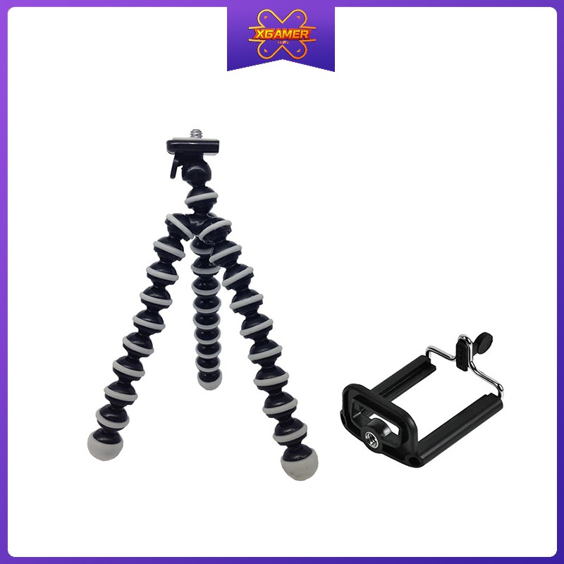 【Free Gift】XGamer New Spider Design Mini Flexible Tripod / Monopod for Cell Phone / Camera Holder with Foam Protection