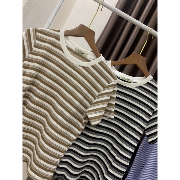 Áo thun nữ kẻ ngang tay cộc A2236- Hàng có sẵn