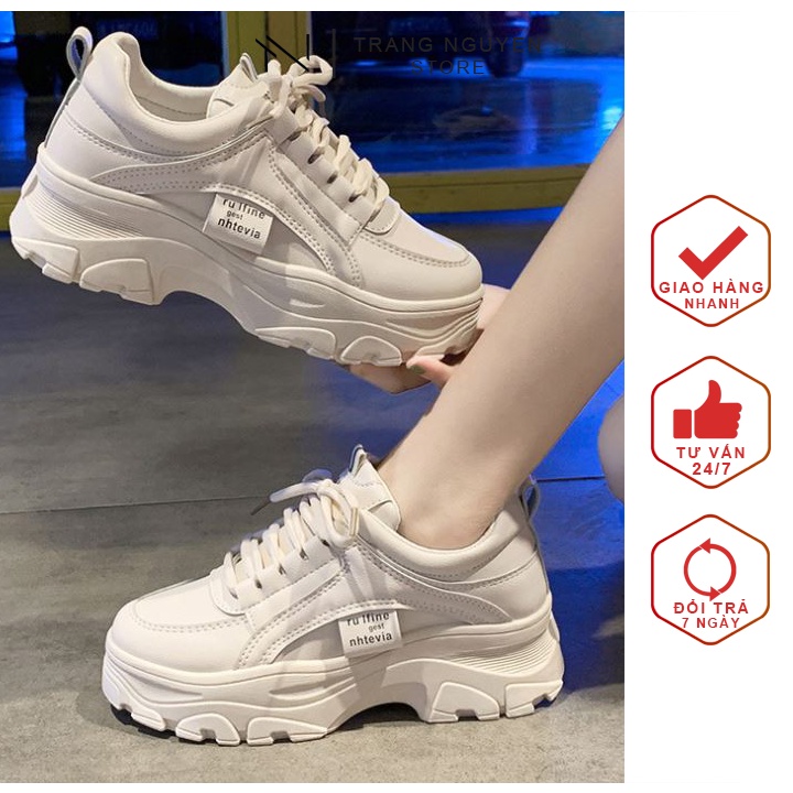 [HÀNG HOT] GIÀY SNEAKER ĐỘN ĐẾ NỮ 5P (G36)