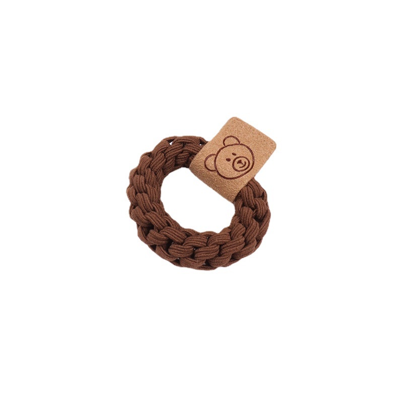 Dây Buộc Tóc Co Giãn Họa Tiết Gấu Hoạt Hình Dễ Thương Cho Nữ