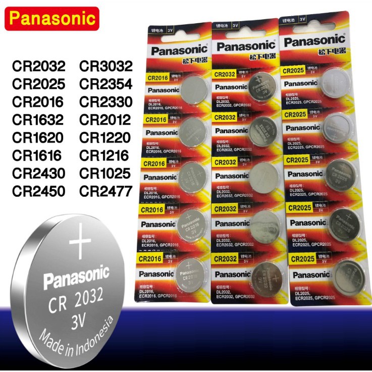 Pin Cúc Áo Panasonic CR2032-CR2016-CR1220-CR1620-CR1616-CR1632-CR2025-CR1216  3V Lithium