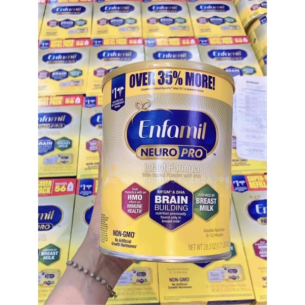 Sữa Enfamil Neuro Pro NON-GMO Infant Formula 0-12 tháng