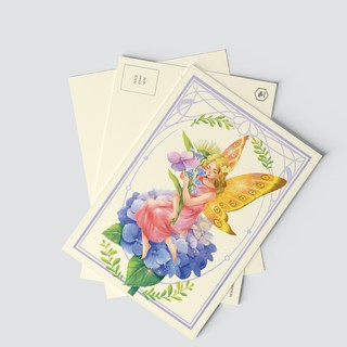 Postcard/Bưu thiếp mẫu Fairy Garden