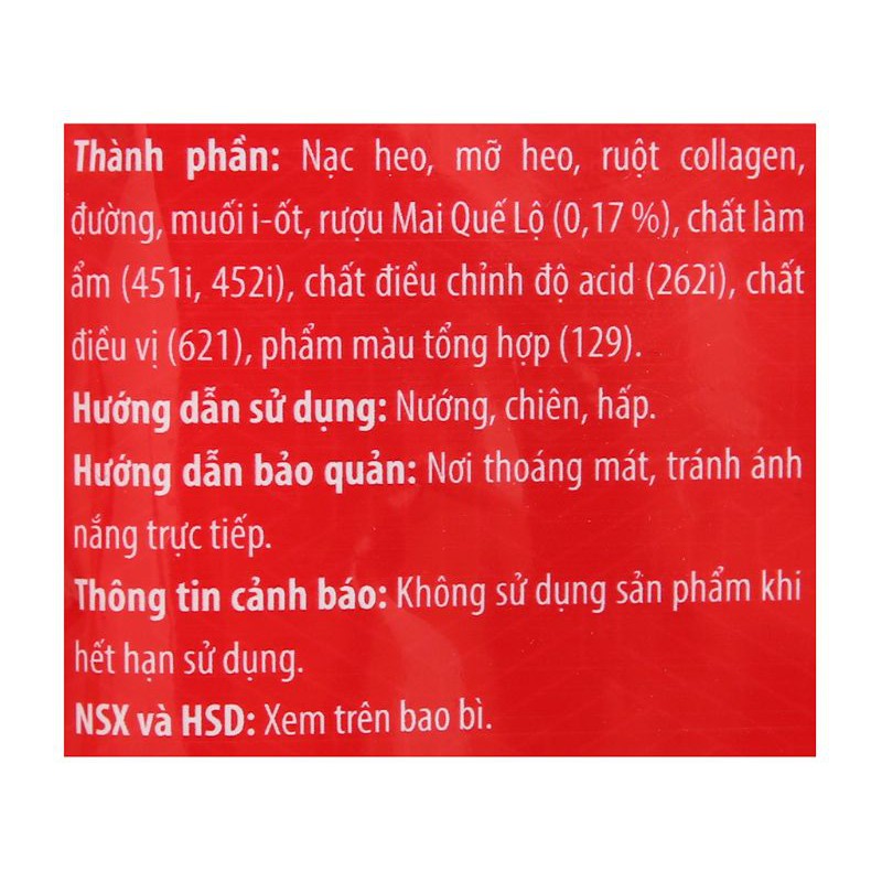 Lạp xưởng Vissan 200, 500g