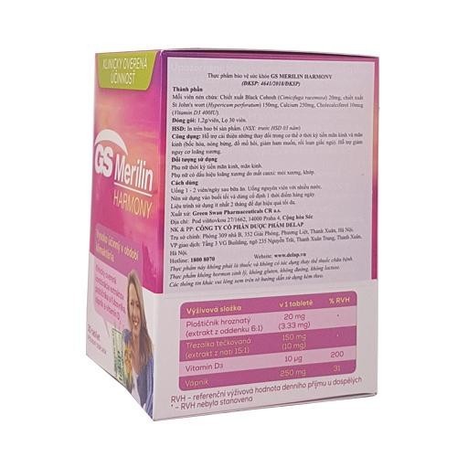 GS Merilin Harmony - Hộp 30 viên uống Giải Pháp Cho Phụ Nữ Thời Kỳ Mãn Kinh - cvspharmacy