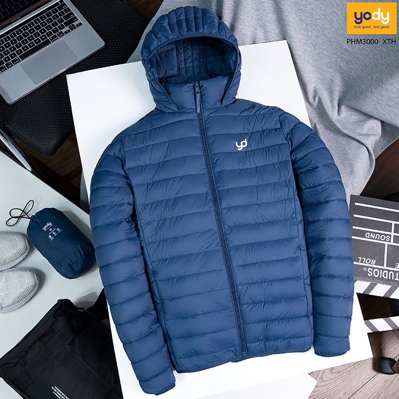 Áo khoác phao nam YODY siêu nhẹ giữ ấm tốt mũ có thể tháo rời thoải mái mềm mại MCPJ25F036 | BigBuy360 - bigbuy360.vn