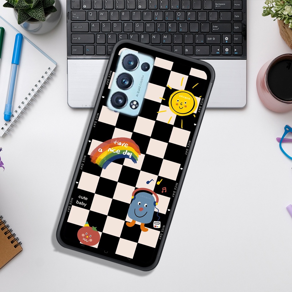 Ốp Lưng OPPO RENO 6 4G - RENO 6 5G - RENO 6Z , In Hình &quot;Black Heart&quot; Phong Cách Đẹp.