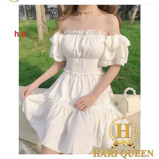 Váy trễ vai tay 3 tầng bèo HDA0521