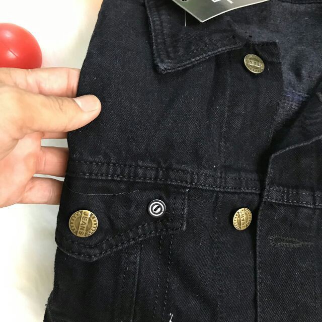 Áo Khoác Jean Nam Nữ Áo Jean 💖Bò Rin Form rộng Unisex BASIC Đen Trơn Cao Cấp loại 1 chuẩn VNXK