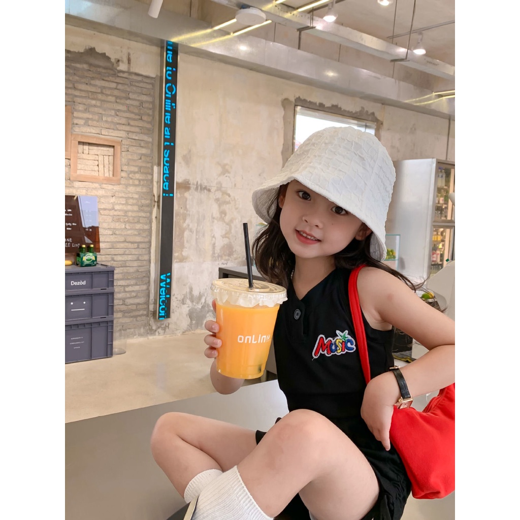 Set Đồ Thể Thao Mùa Hè 48 Giờ Gồm Áo Ba Lỗ Phong Cách Phương Tây Cho Bé Gái