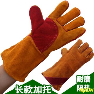 Găng tay da bò dáng dài chuyên dụng cho thợ hàn