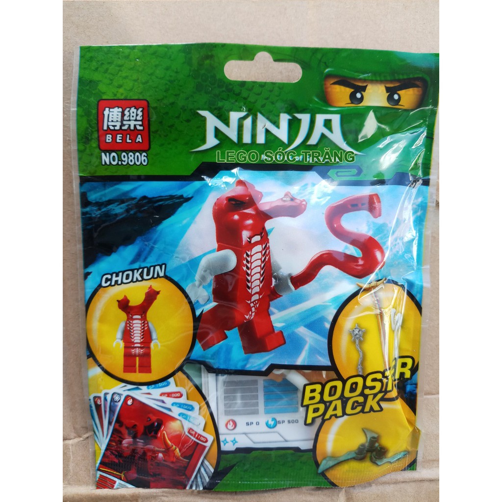 Đồ chơi lắp ráp lego Ninjago season phần 2 polybags Ninja JAY KAI COLE rắn 2 đầu Bela 9801 9802 9803 9805 9806