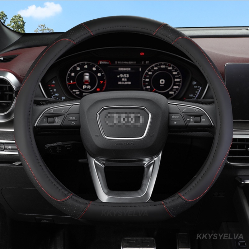 Vỏ bọc vô lăng ô tô thể thao bằng da chống trượt cho Audi A1 8X A2 A3 Q3 Q5 Q2 A4 A5 A6 Avant Phụ ki