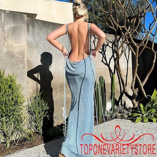 Topone váy body cổ yếm hở lưng quyến rũ