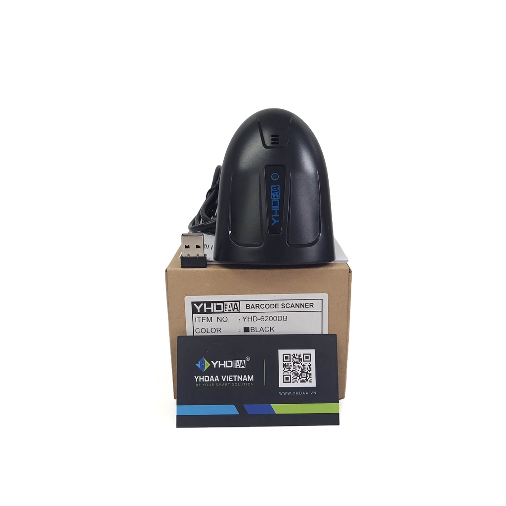 Máy quét mã vạch Bluetooth YHD 6200DB đọc mã vạch Barcode 1D Qrcode 2D dùng trên Điện thoại, Máy tính
