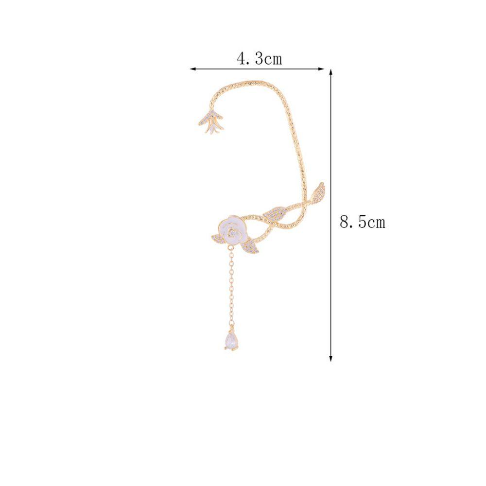 Khuyên Tai Dạng Kẹp Vành Tai Hình Hoa Hồng Bằng Đồng Phong Cách Hàn Quốc Cá Tính Dành Cho Bạn Nữ