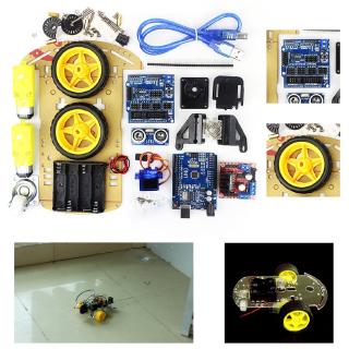 Bộ xe robot R3 SG90 2WD tự lắp ráp điều khiển từ xa cho Arduino MCU
