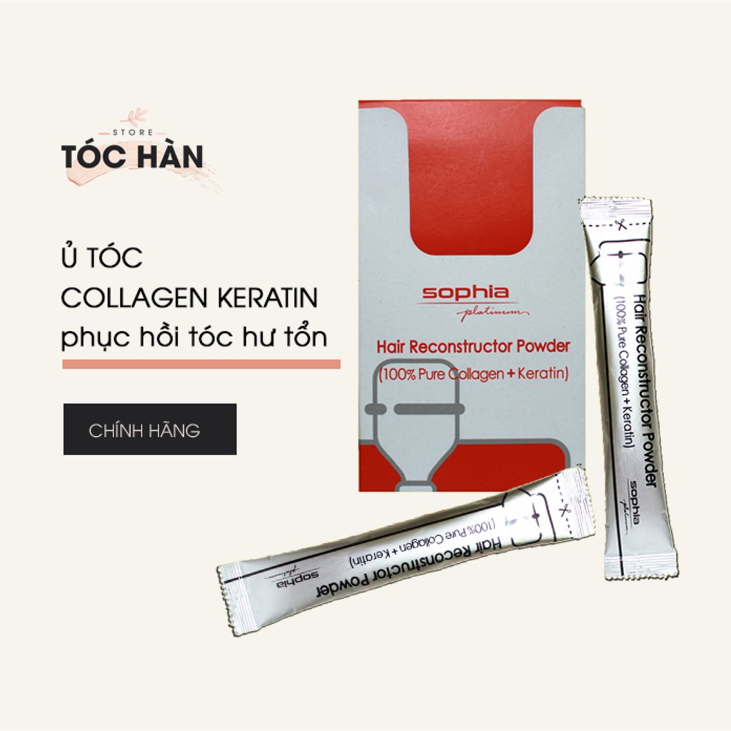 Kem ủ tóc Keratin Collagen phục hồi tóc hư tổn chuyên sâu Sophia Platinum Hàn Quốc