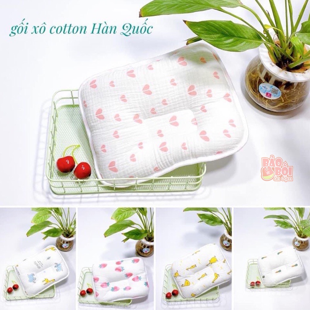 Gối xô Hàn mẫu mới cho em bé-siêu êm,thấm hút( kèm ảnh thật)