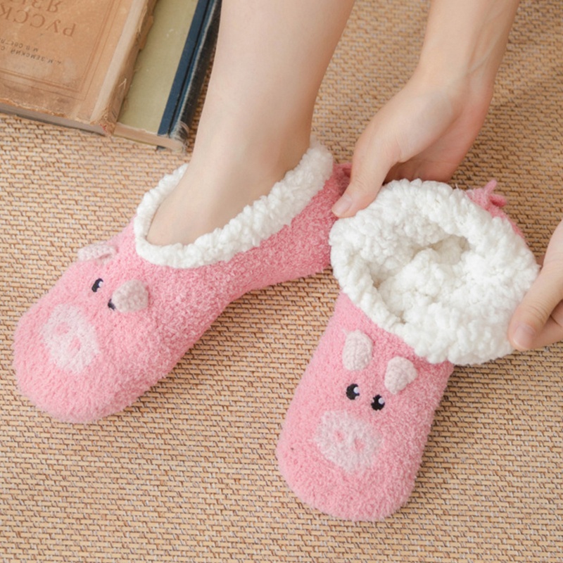 Xiangbao Vớ Lông Giữ Ấm Chân Mùa Đông Hình Động Vật Hoạt Hình Cho Nữ