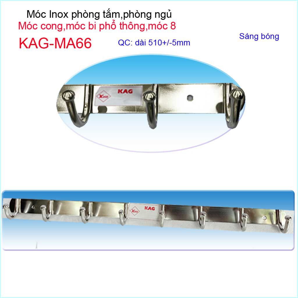 Móc treo quần áo inox, móc bi 8 chấu treo đồ nhà tắm KAG-MA66