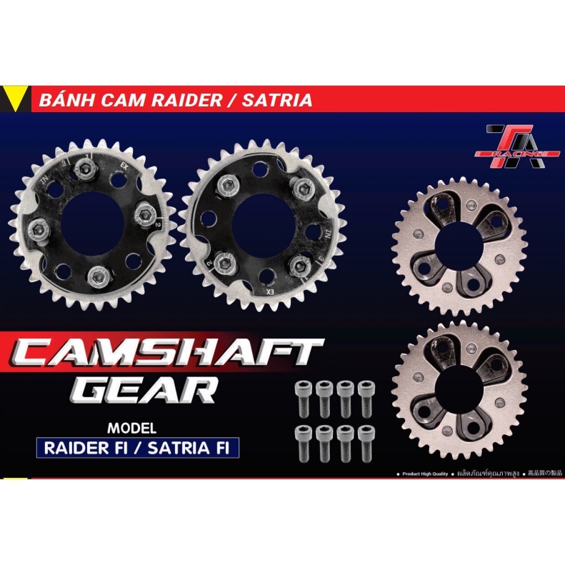 Bánh Cam Tăng Chỉnh Dream, Wave S110, Winner, Sonic, Raider, Satria, SH, Vario MIO Exciter 135 150 155 TA Racing