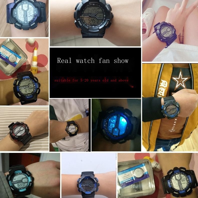 Đồng Hồ Kỹ Thuật Số Đa Chức Năng Chống Thấm Nước Cho Học Sinh Tiểu Học Nam